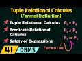 Tuple Relational Calculus (Formal Definition)