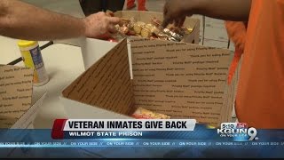 Inmates stuff care packages for troops