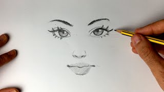 Cómo dibujar rasgos faciales femeninos