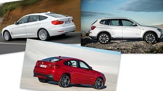 2015 BMW X4 vs X3 vs 3 Series GT