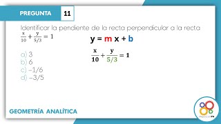 GUÍA IPN 2022- Geometría Analítica Pregunta No. 11