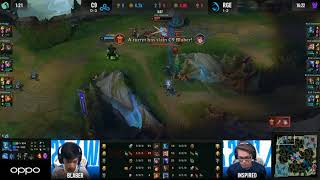 Watch C9 mess up the 2v1 tower dive against rogue