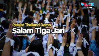 Ribuan Pelajar Thailand Protes Pemerintahan Pakai Pita Putih \u0026 Salam Tiga Jari