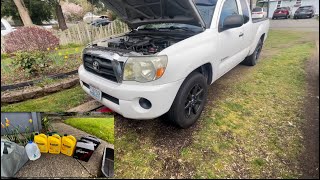 Coolant flush on my 2008 toyota tacoma 2.7l 4 cylinder