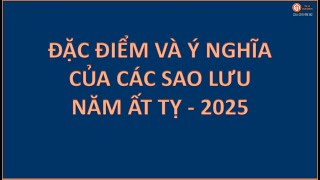 133- ĐẶC ĐIỂM VÀ Ý NGHĨA CỦA CÁC SAO LƯU| TIỂU VẬN NĂM 2025| TỬ VI TAM MINH