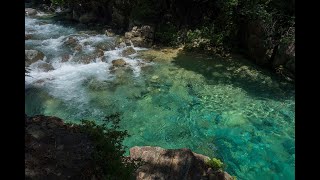 エメラルド色の水を湛える、長野県大桑村の阿寺渓谷（音声合成ソフトによるナレーション付き）