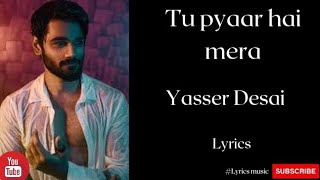 Tu pyaar hai mera |  Yasser Desai |  Lyrics video