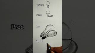 how to draw a realistic Bulb 💡😯🔥#art #youtubeshorts #shorts #viral #@ArtwithBir_9