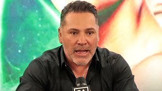 Oscar De La Hoya le preguntan si Canelo tiene miedo de pelear contra Benavidez o Munguia