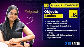 #8 JavaScript Objects Basics | Dot Bracket Notation + Object.entries() Hindi | Mandira Chanda