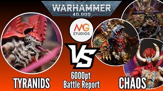 Tyranids vs Chaos- EVERY PRIMARCH 6000pts | Warhammer 40k Battle Report Ep 40