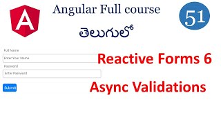 Async validators in angular | Angular form validations | Reactive Forms validations | Angular