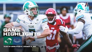 Game Highlights: No. 24 Tulane 24 Florida Atlantic 8 Football (November 18, 2023)