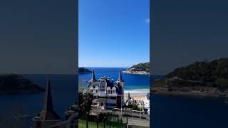 San Sebastian Royal beaches in Europe. La Concha beach and bay , famous throughout the world.