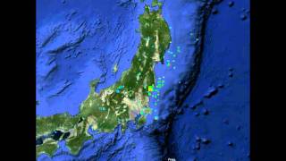 東日本大震災後の震源地マップ(3/9~5/22) ~ earthquake epicenters