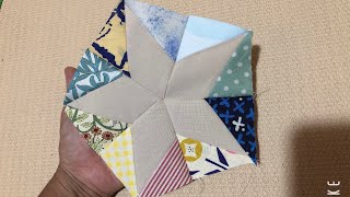 五角形の星の作り方　パッチワーク　pentagonal star of quilt