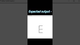 How to Draw an Alphabet E using a Python Turtle Module