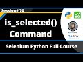 is_selected() Command in Selenium Python (Session 70)