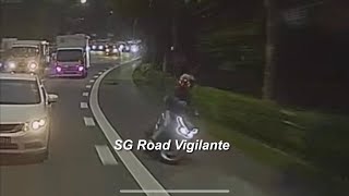 3feb2025  pie motorcyclist using road shoulder \u0026 skidded