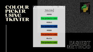 Color Picker Using Tkinter