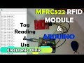 Arduino MFRC522  RFID module Pinouts, Interfacing, how to read RFID tags ID identity number and use