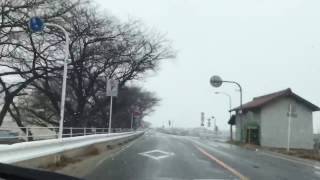 車載動画 岐阜県笠松 雪 2017.2.11