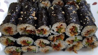 멸추꼬마김밥 만들기 (매운 멸치고추김밥)/ 간단하고 맛있는 매운멸추 꼬마김밥 mini gimbap