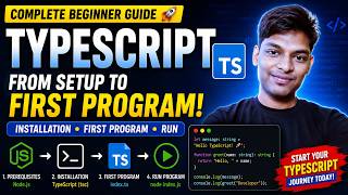 #2 TypeScript for Beginners | Prerequisites, Installation & First Program #typescript #react
