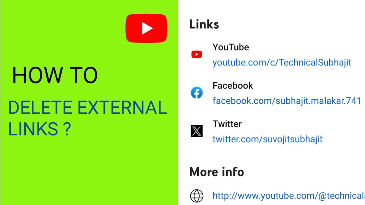 How To Delete Social Links From Youtube Channel Youtube