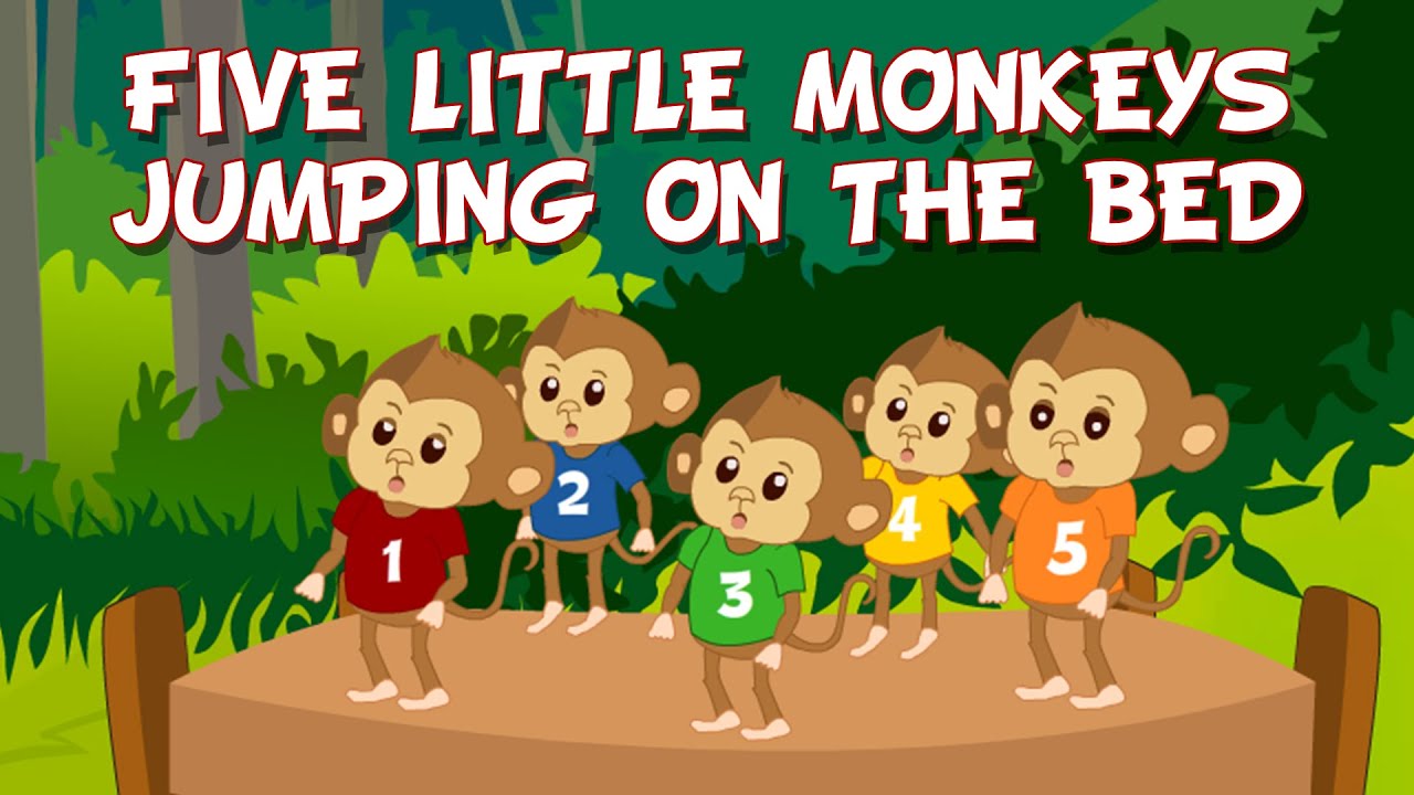 Five Little Monkeys Jumping On The Bed Nursery Rhyme | Children Nursery ...