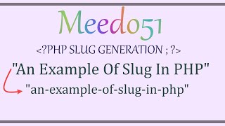 Slug Generation Function With PHP