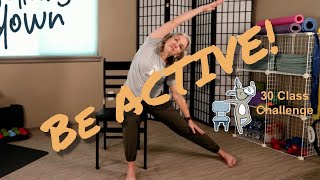 Chair Yoga - Active Class Challenge 12 - 35 Minutes More Seated, Some Standing