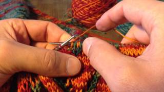 Combined Double Increase / Double Decrease in Double-Knitting