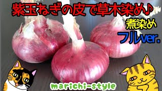 【捨てちゃうなんて、勿体ない】赤紫の皮で染める野菜染めのやり方！フルver.