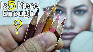 Using 5 PIECE Colored Pencil for Skin-Tone? Realistic Portrait Drawing Tutorial