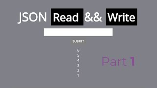 Nodejs, Ejs, Javascript, Json Read && Write Part 1.