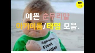 [정보꿀팁] 예쁜 순우리말 아기이름  / 예쁜 태명 모음