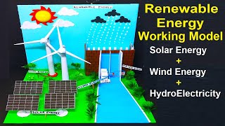 renewable energy park working model (solar/wind/hydroelectric energy working model) | howtofunda