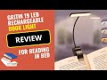 📖 Gritin 19 LED Rechargeable Book Light Review: For Reading in Bed with Memory Function #bookworms