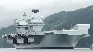 HMS Prince of Wales arrives at Glenmallan ammunition jetty