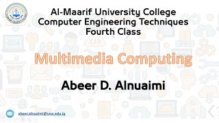 Multimedia computing/Image Compression Techniques-part 1