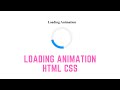 Loading Screen Animation Using Only HTML & CSS