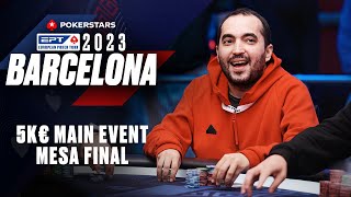 MESA FINAL - EPT Barcelona 2023 - Main Event 5.300€ 👀 Cartas Vistas ♠️ PokerStars en Español 🔞