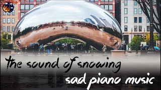 The Sound of Snowing * Sad Piano Music * Charcoal Burning | Daily Sleep Music