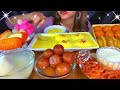 diwali special rasmalai gulab jamun rasgulla jalebi rabri laddu gujhiya sweets asmr mukbang