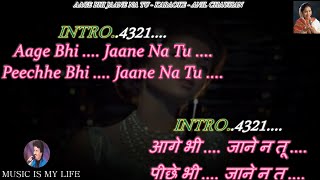 Aage Bhi Jaane Na Tu Karaoke With Scrolling Lyrics Eng. & हिंदी