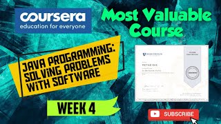 Coursera Java Programming: Solving Problems with Software Week 4 Solutions || Java Programming 🥰🥰🥰🥰