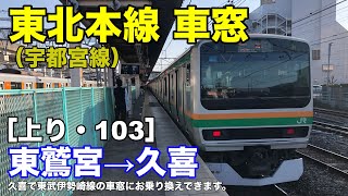 東北本線 車窓［上り・103］東鷲宮→久喜