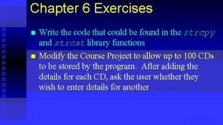 C Programming Tutorial 42 Exercises Chapter 6