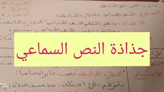 جذاذة النص السماعي/ المستوى السادس وفق مستجدات المنهاج الدراسي